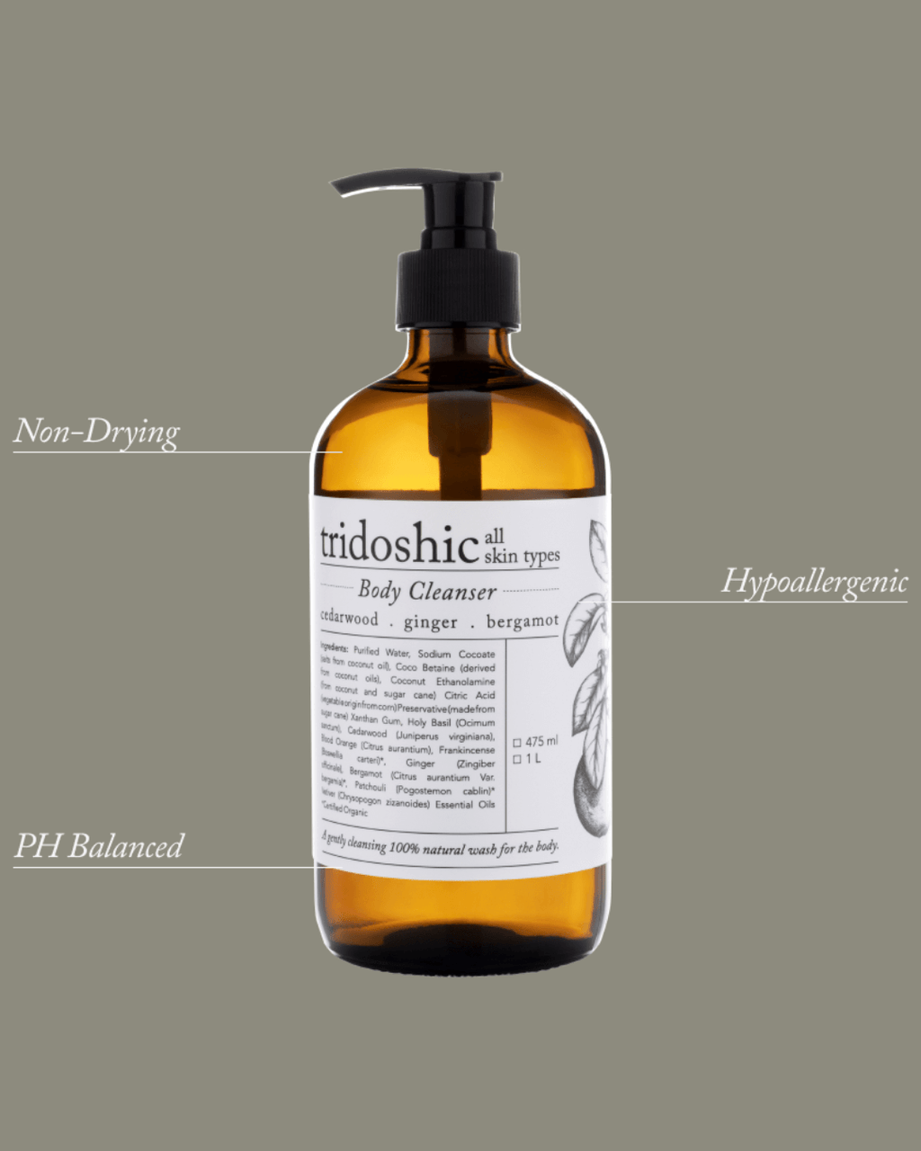 Tridoshic body cleanser