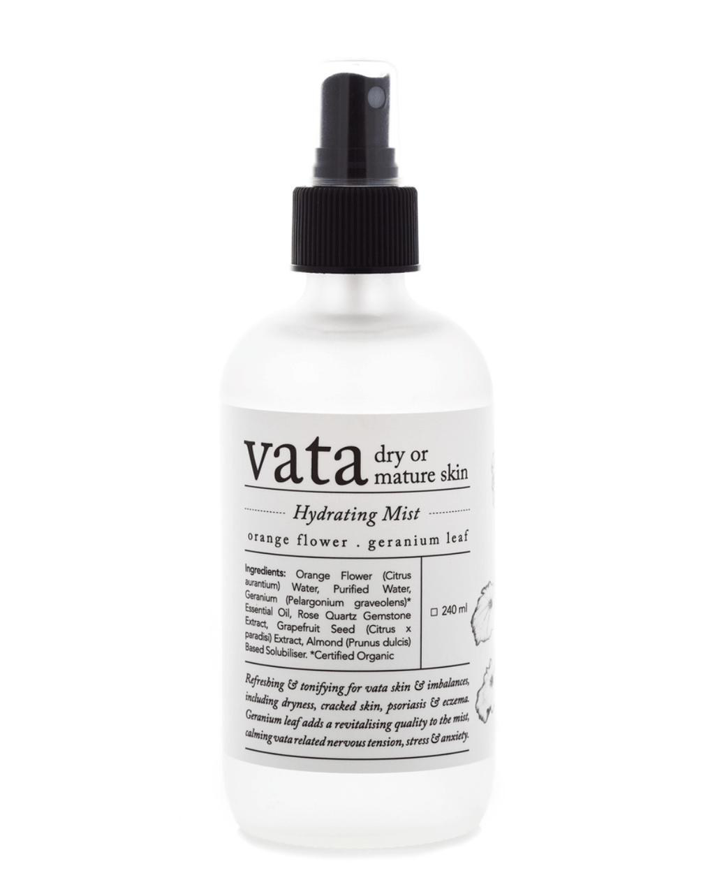 Vata hydrating mist 240ml w/spray