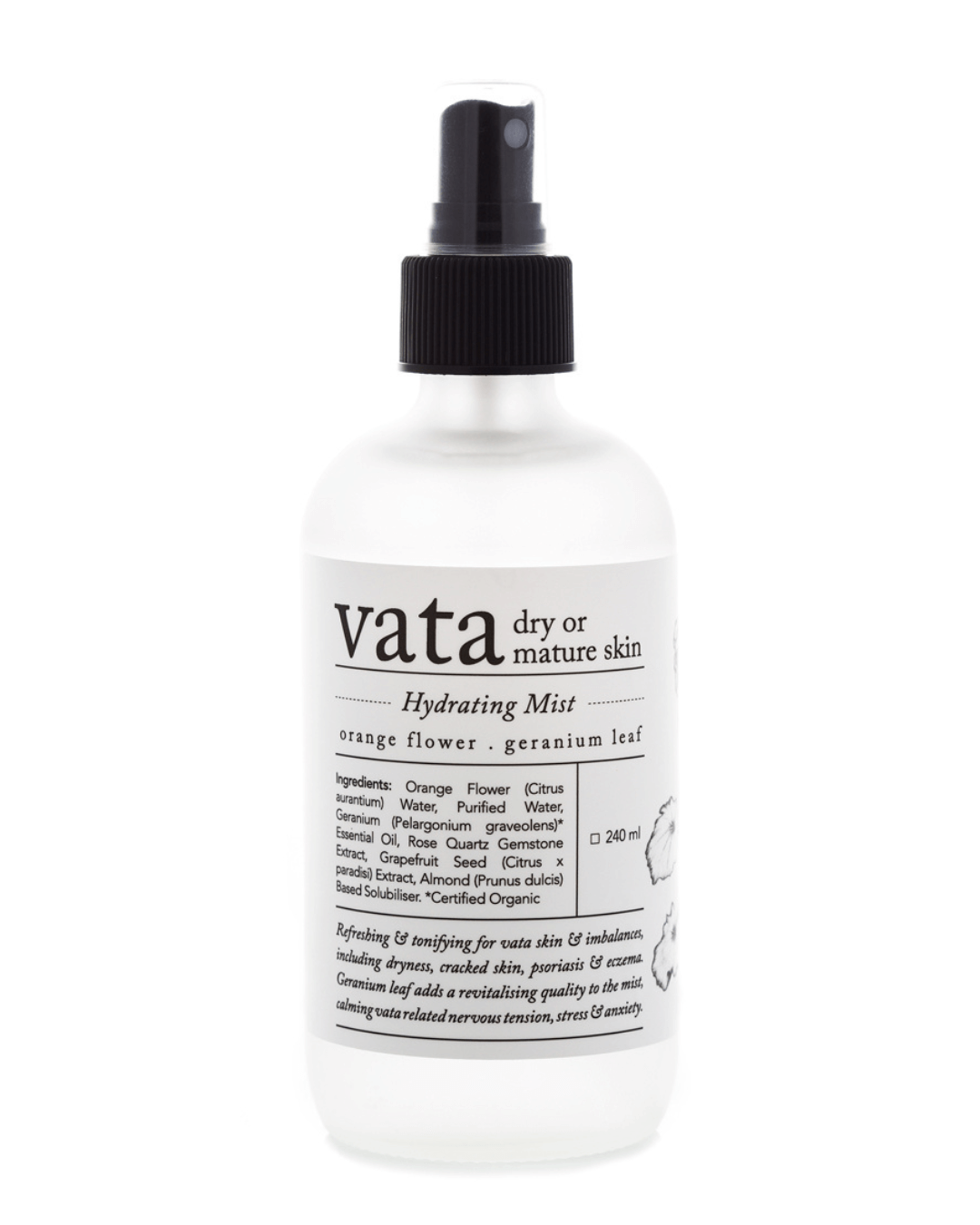 Vata hydrating mist 240ml w/spray